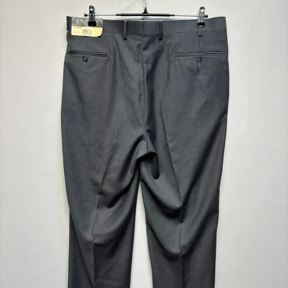 NWT Lauren Ralph Lauren Men Pleated Dress Pants 36x34 Light Gray D119 -27